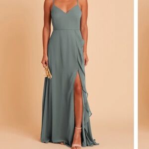 Theresa Birdy Grey chiffon seaglass (M) dress